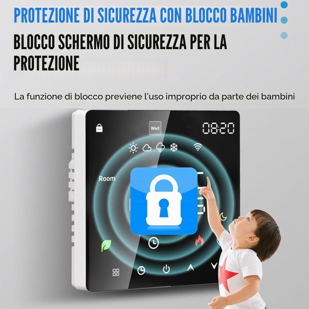 Weytoll K6RH3A termostato WiFi caldaia 220V programmabile