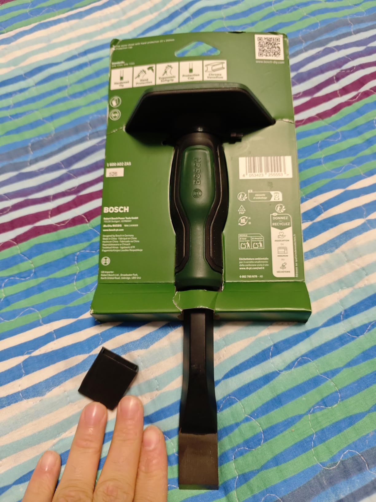Bosch Scalpello piatto pietra 22x250 mm Softgrip