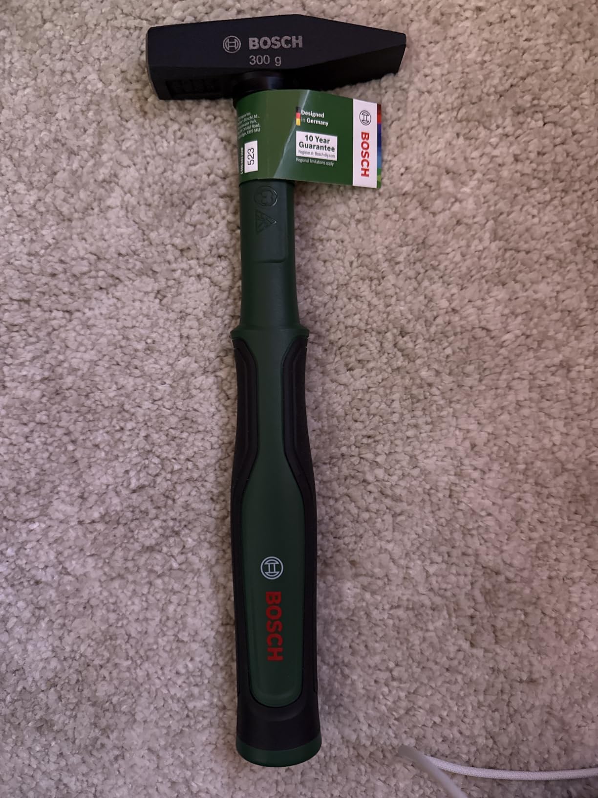 Bosch Martello da Falegname 300 g fibra di vetro Softgrip