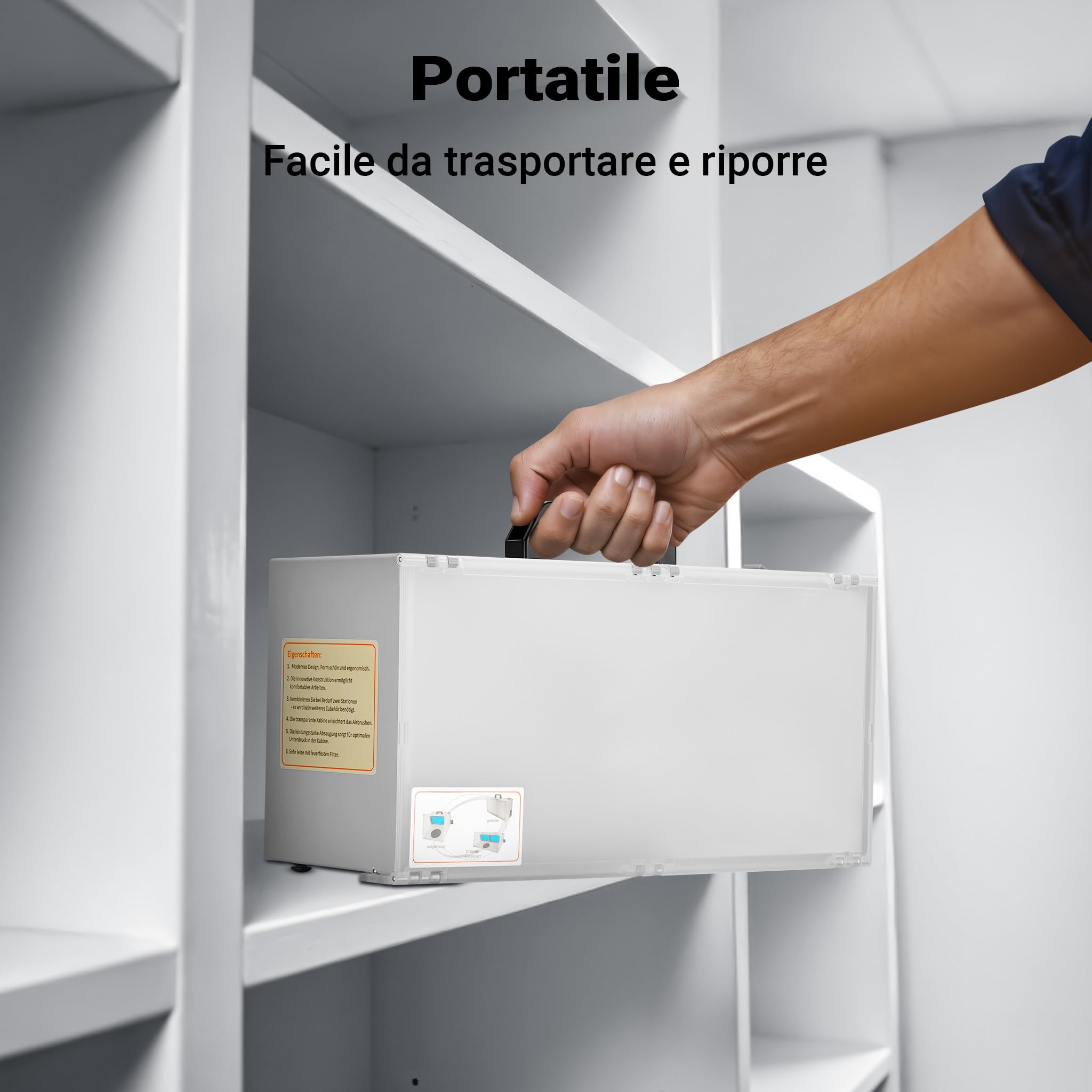 Wiltec 4m³/min cabina aspirazione verniciatura aerografo filtro