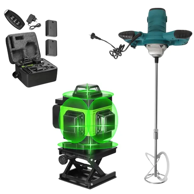 DE ROSA SHOP Kit Miscelatore 1600W M14 + Livella Laser 16 linee