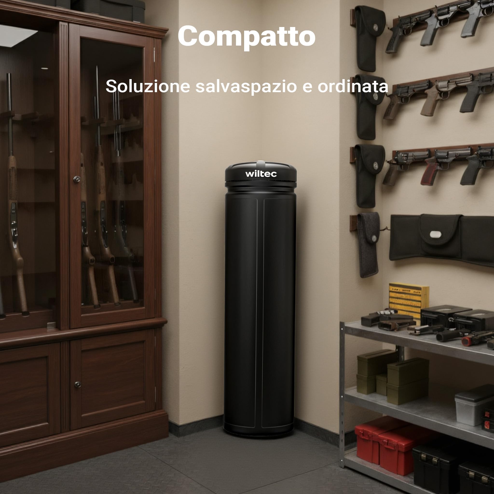 Wiltec Valigetta Porta Armi Rigida 120x32x32 cm con Ruote