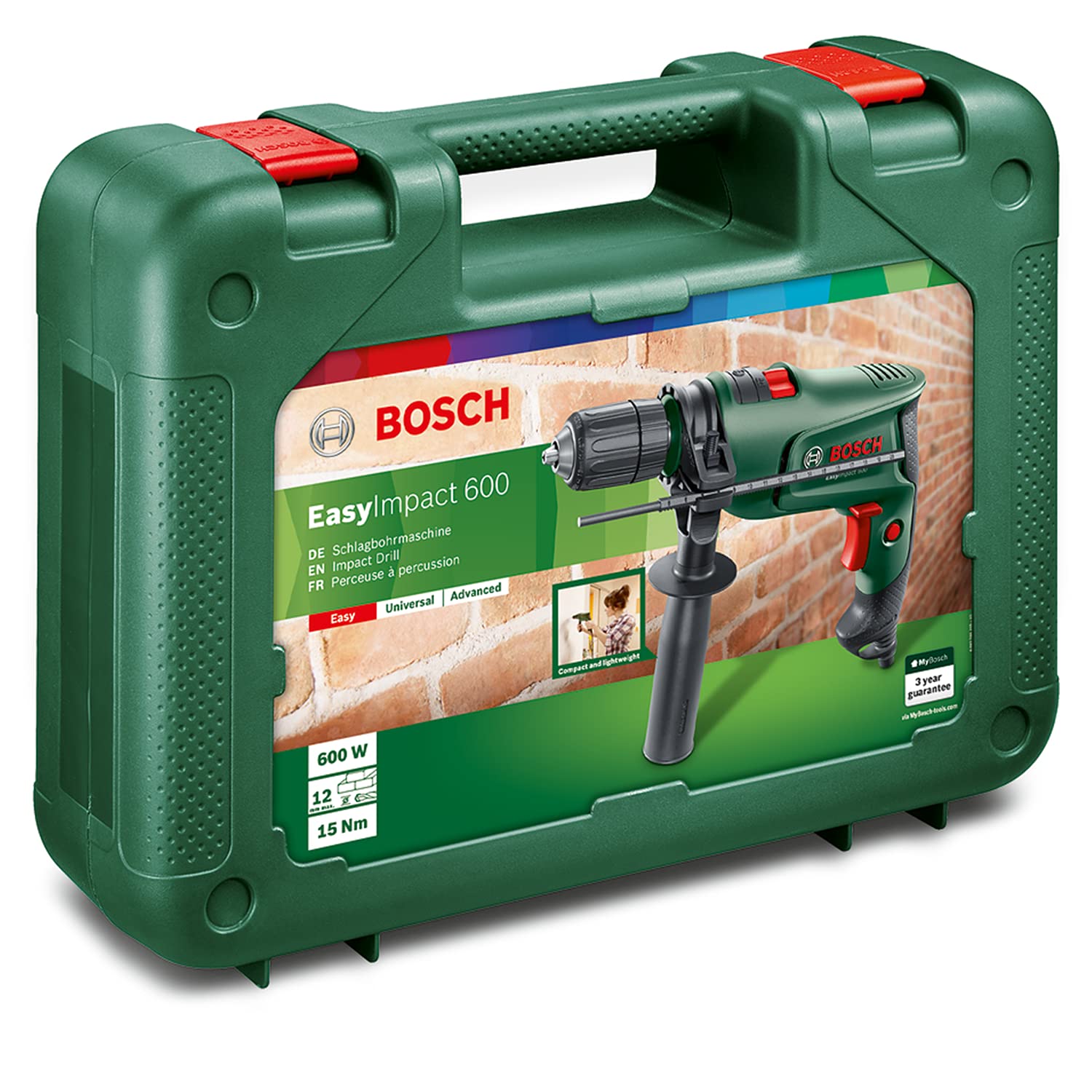Bosch EasyImpact 600 trapano percussione 600W valigetta