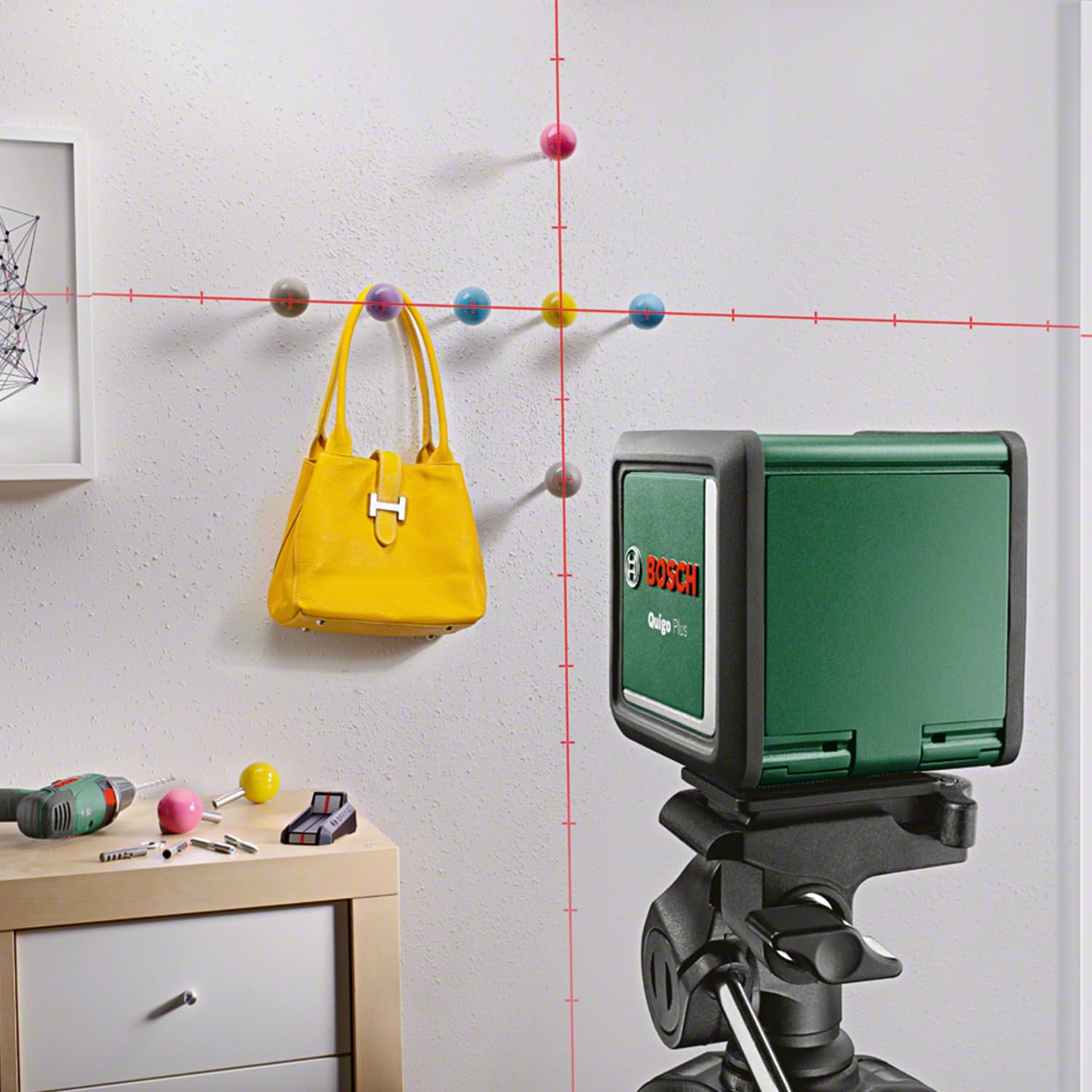 Bosch Quigo Plus Livella Laser Croce 7m con Treppiede