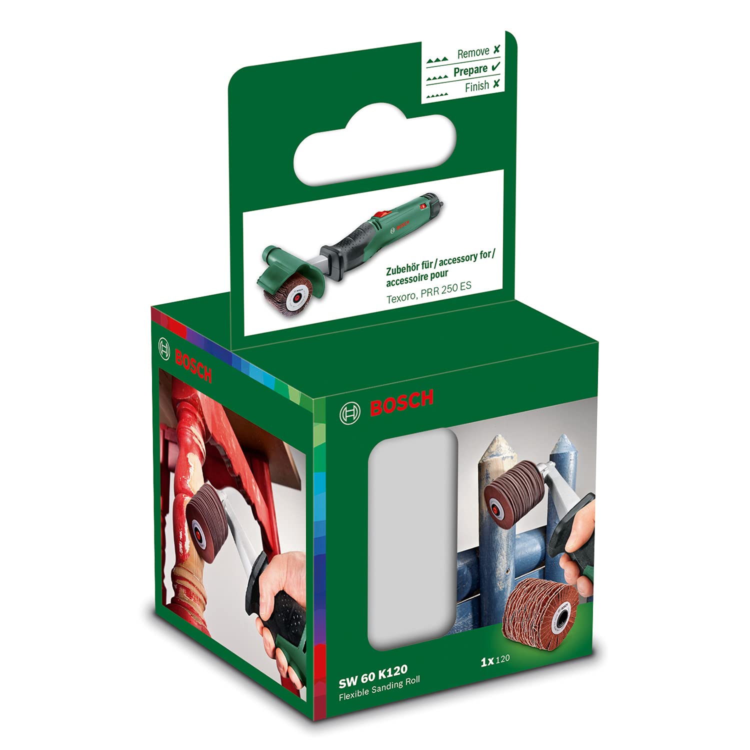 Bosch PRR 250 ES Rullo Abrasivo Mola Grana 120