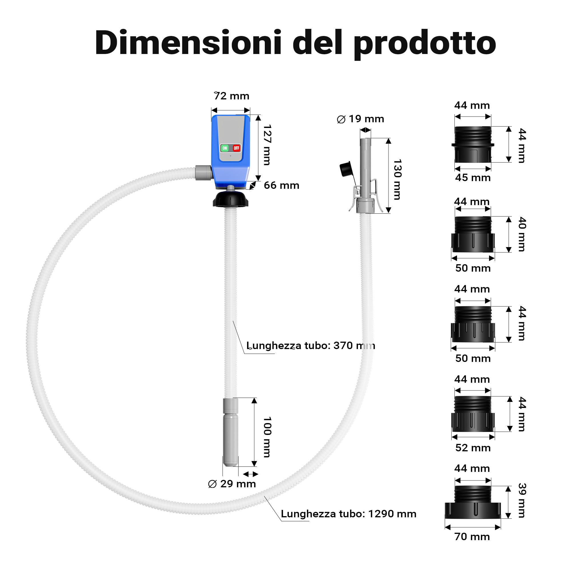 Wiltec Pompa travaso liquidi 12 l/min 12V display LED