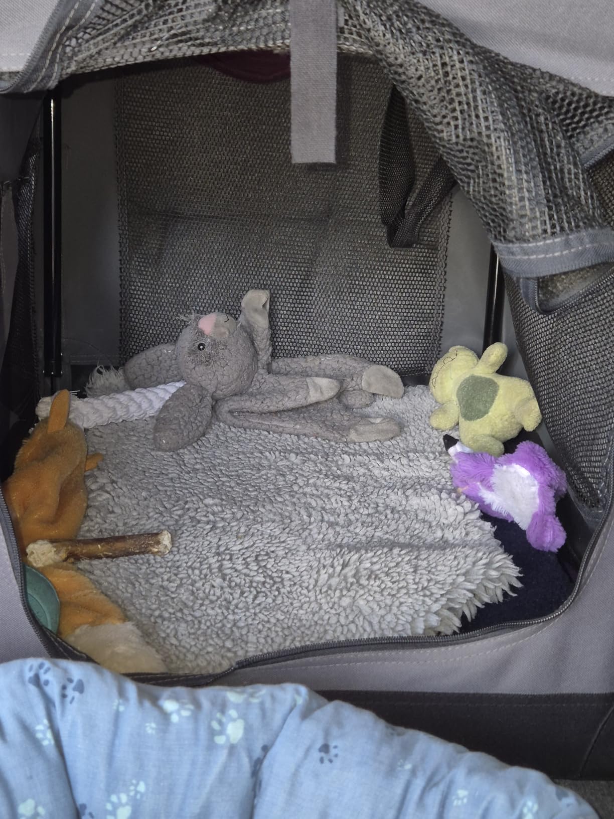 Fudajo trasportino pieghevole L 70x52x50 cm grigio tessuto