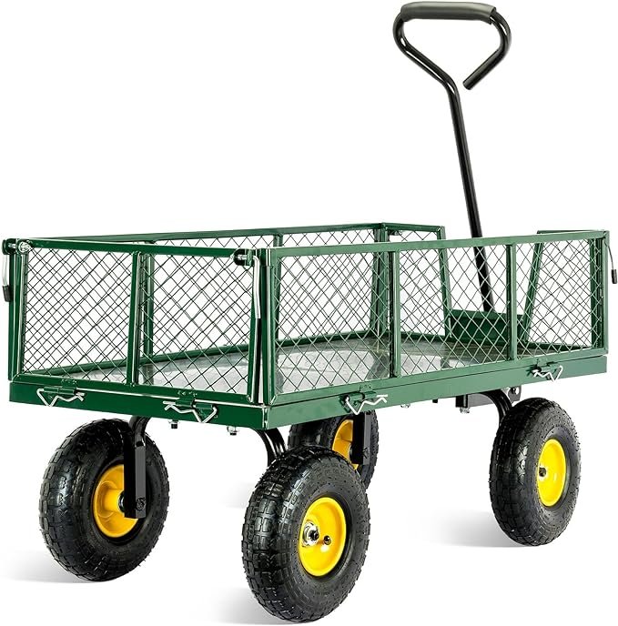 Bormann carrello giardino acciaio verde 300 kg