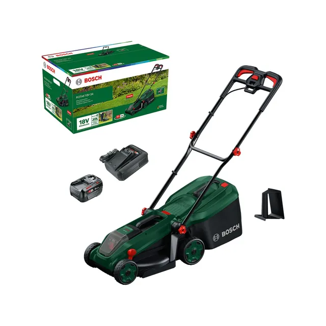 Bosch ROTAK18V-34 Rasaerba Batteria 34 cm Kit 4.0Ah