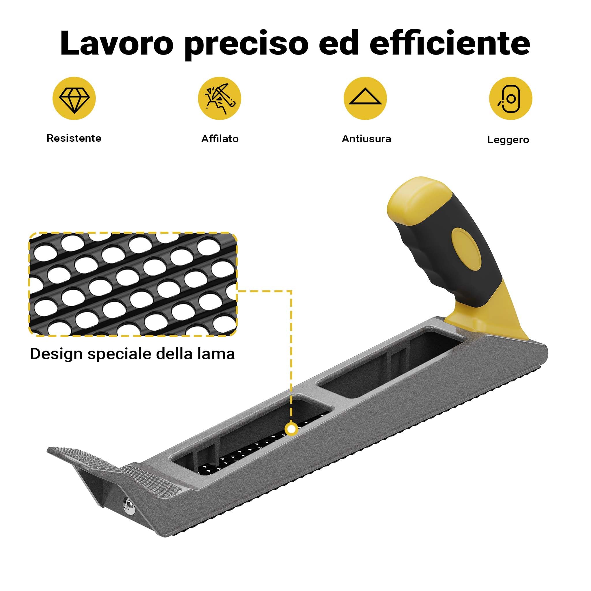 Wiltec Pialla Cartongesso 250 mm con Lama Ricambio