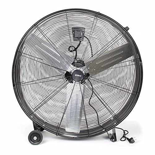 Wiltec Ventilatore industriale 90 cm 360 W 3 velocità