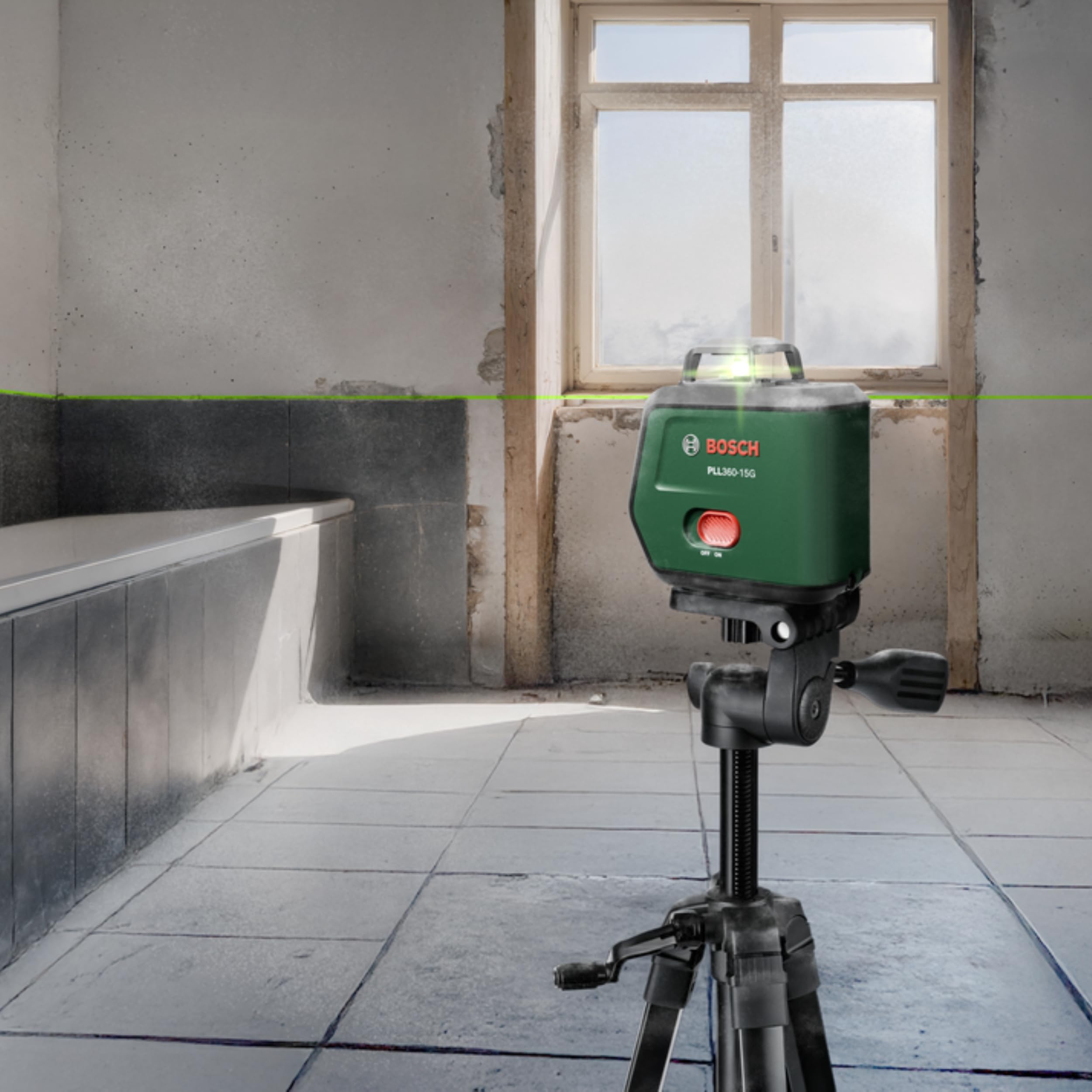 Bosch PLL360-15G livella laser linee verdi 360° batteria USB-C