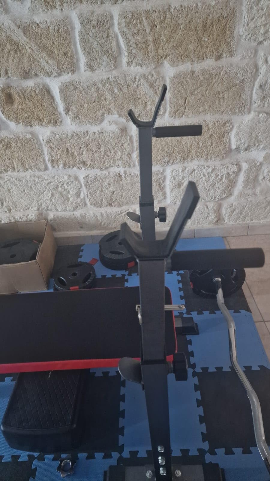 Wiltec Panca pesi 2in1 pieghevole 230 kg con bilanciere