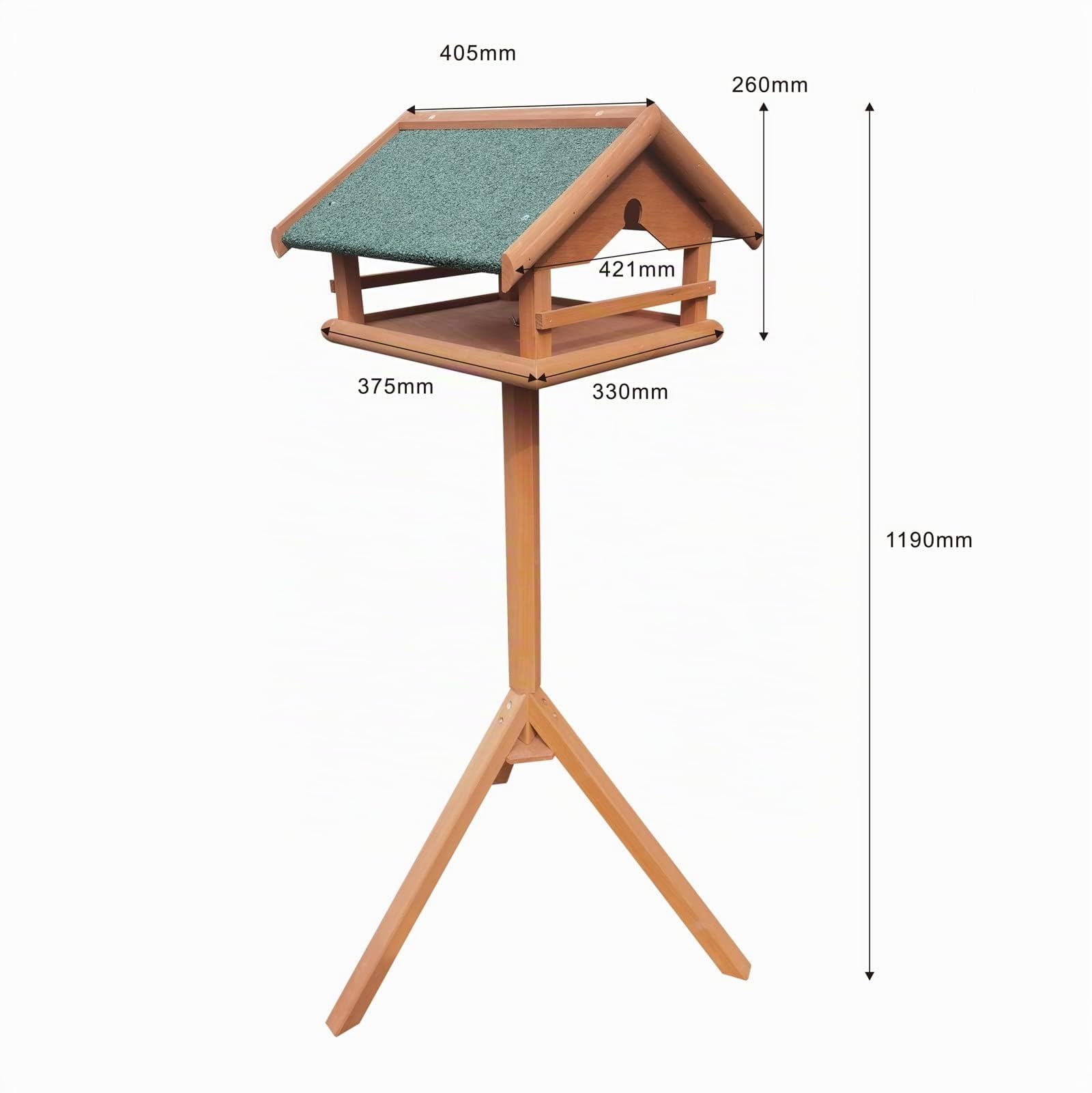 Wiltec Toboli Mangiatoia Uccelli Legno 119 cm Tipo 4