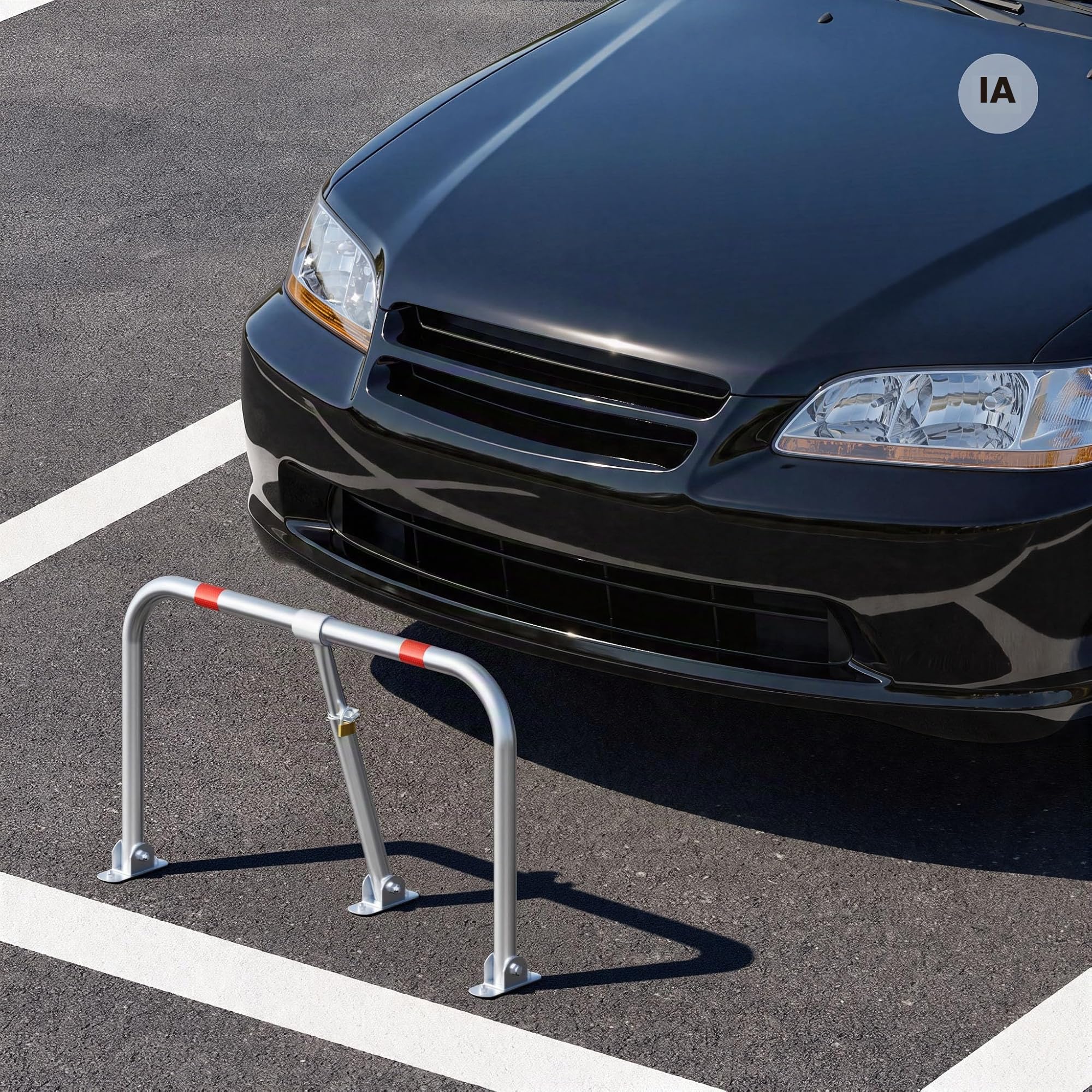Wiltec Barriera Parcheggio Dissuasore 43x80 cm con Lucchetto