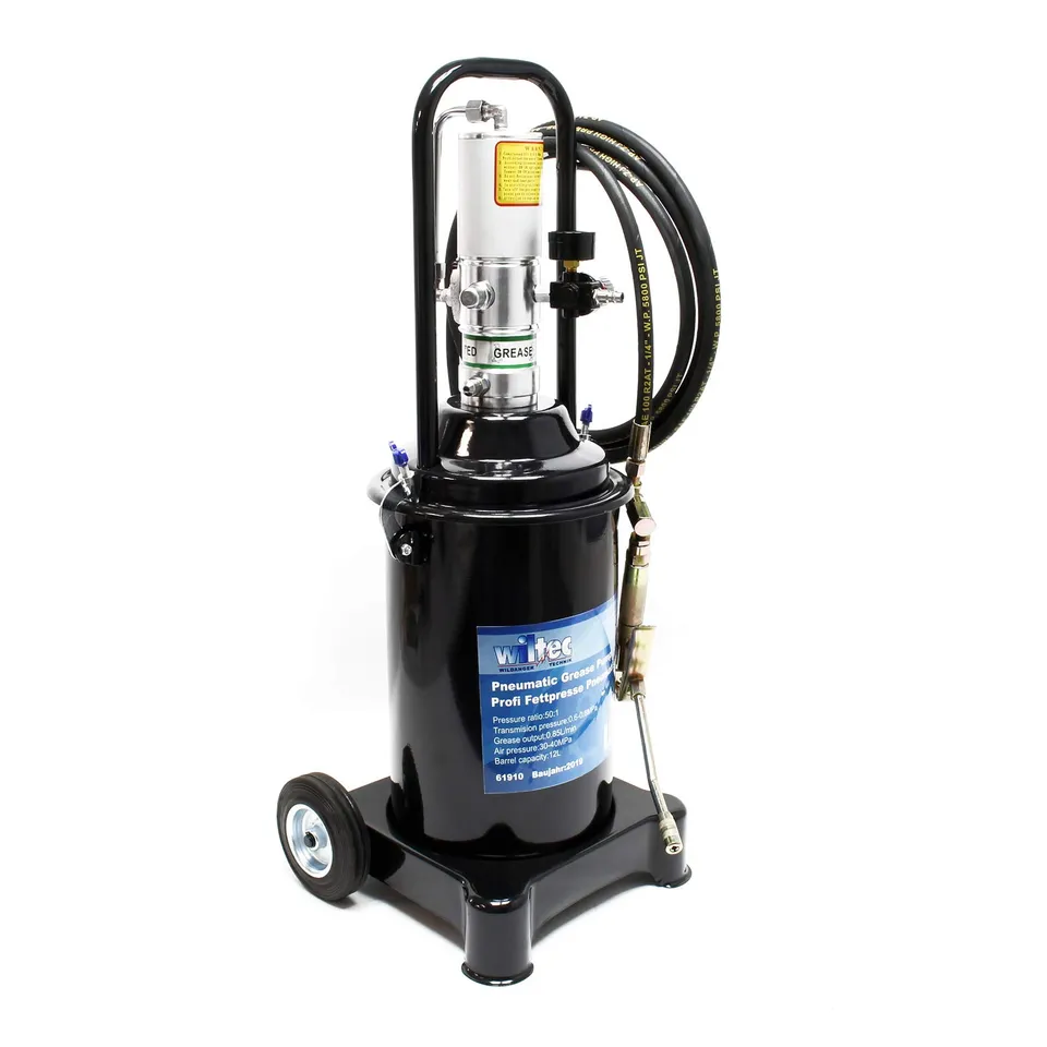 Wiltec Ingrassatore aria compressa 12L carrellato professionale