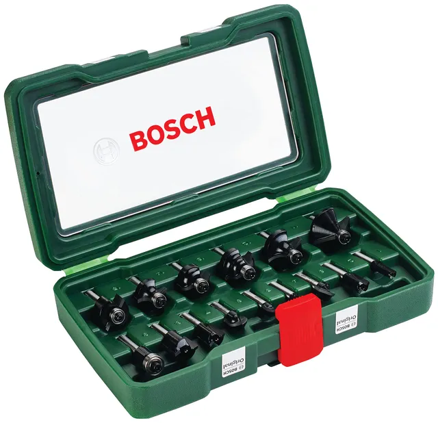 Bosch Set 15 Frese Legno codolo 1/4" metallo duro