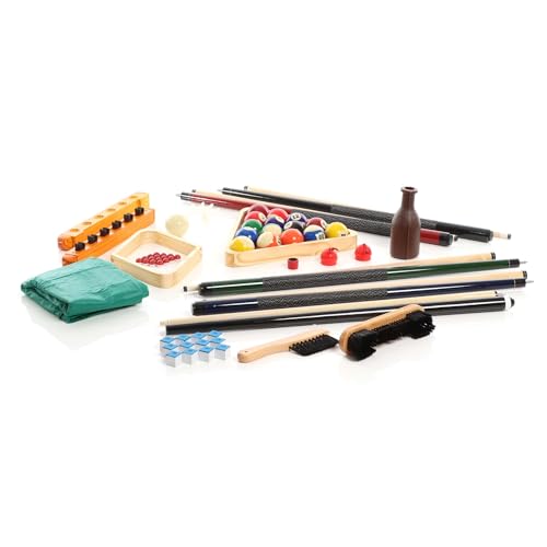 Wiltec Set Accessori Biliardo 4 Stecche 16 Biglie Pool