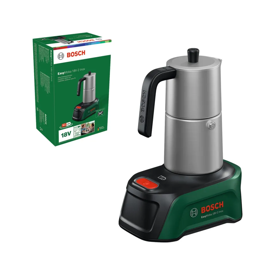 Bosch EasyMoka 18V-2 caffettiera a batteria Inox unità base