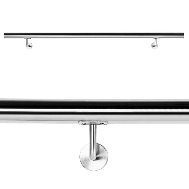 Wiltec Corrimano 200 cm acciaio inox V2A a parete