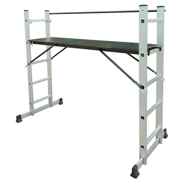 Bormann scala alluminio 3 in 1 5+5 gradini ponteggio stabilizzatore