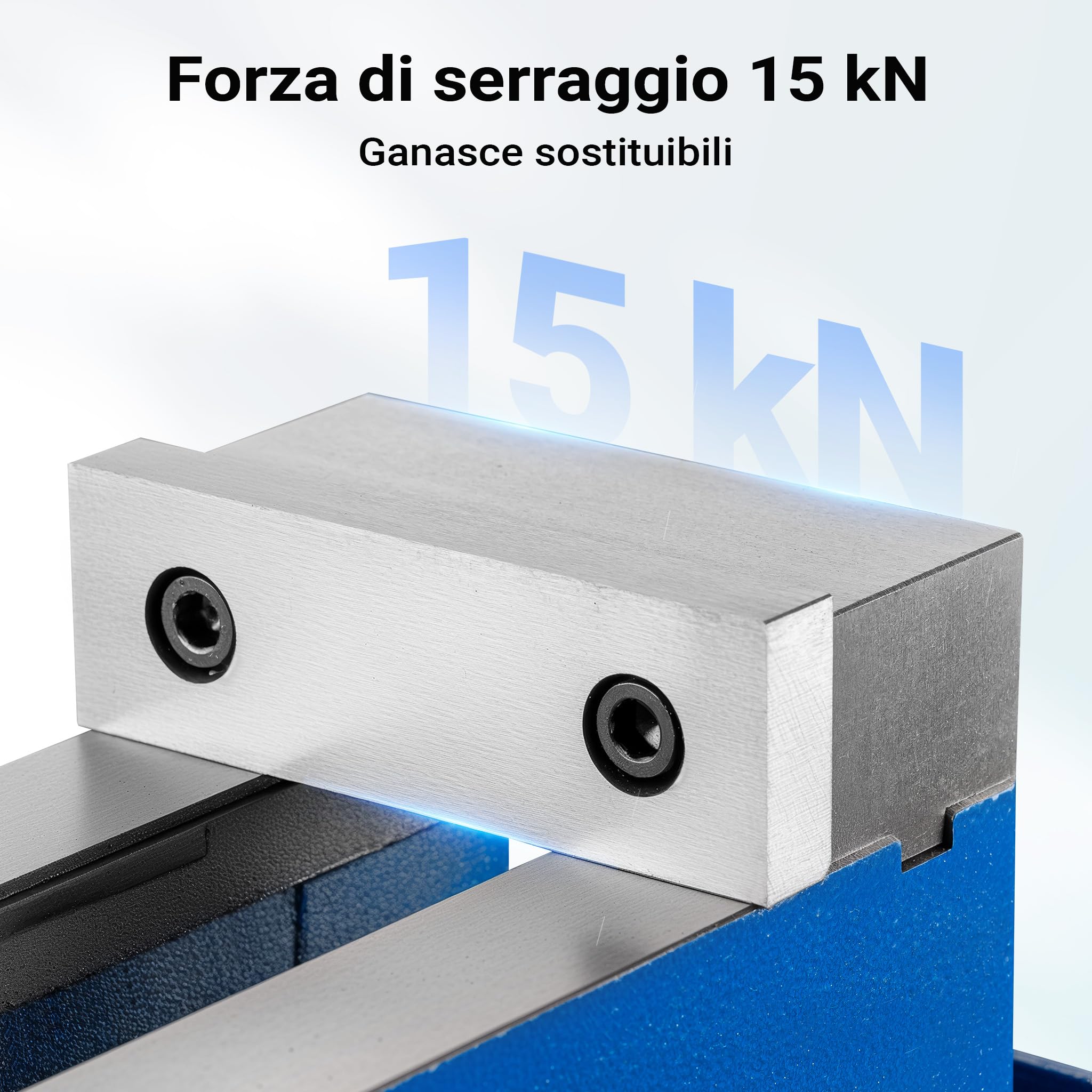 Wiltec Morsa Precisione 100 mm Base Girevole 360°