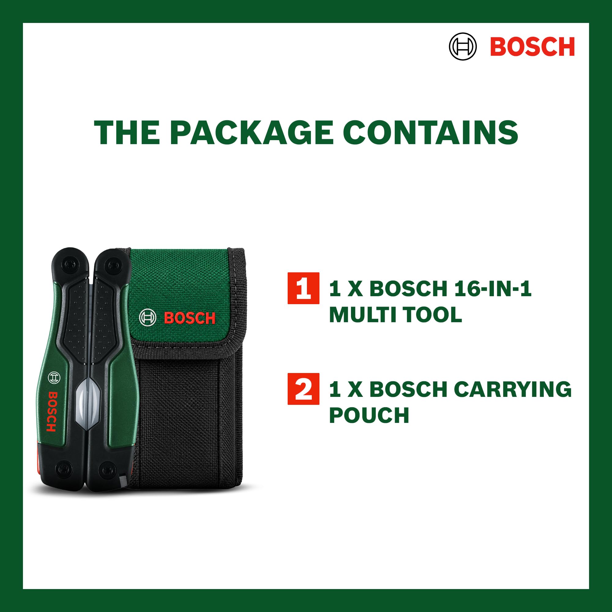Bosch Multiutensile 16 in 1 acciaio inox custodia