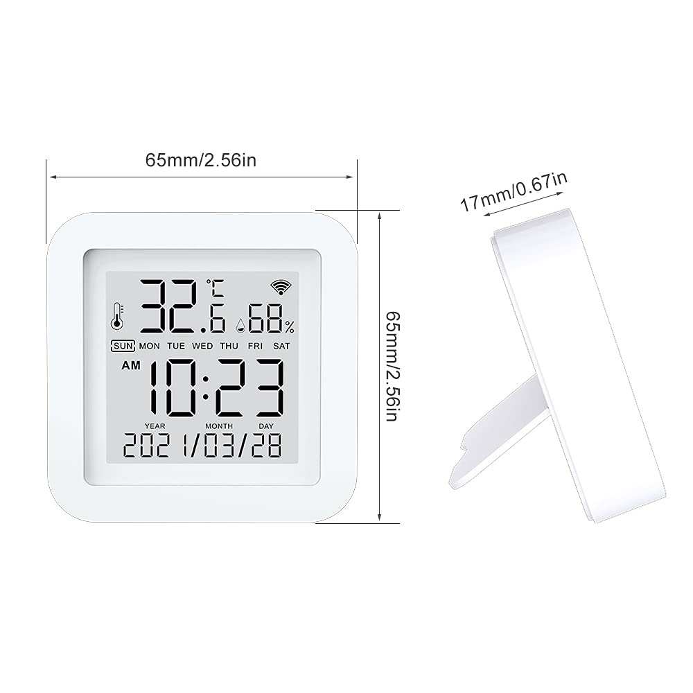 Weytoll Termometro Igrometro digitale WiFi Alexa calendario