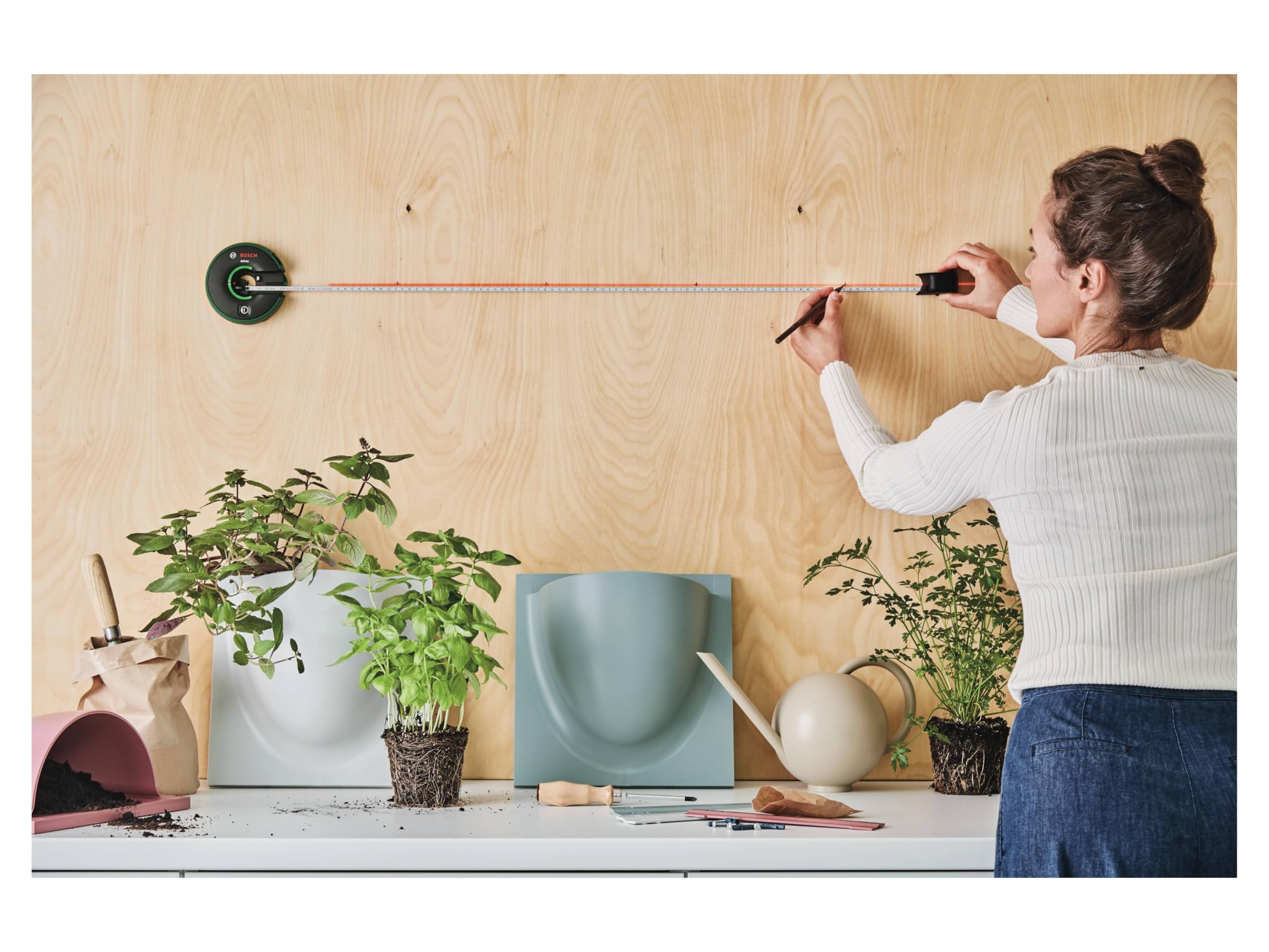 Bosch Atino II Livella Laser a Linee 2,2 m con Gelpad