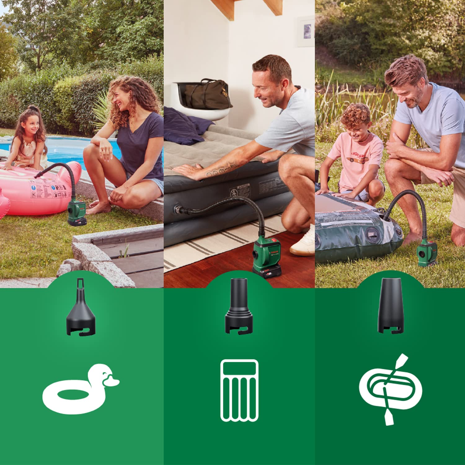 Bosch EasyInflate 18V-500 Pompa Aria 18V 2,0Ah 530 l/min