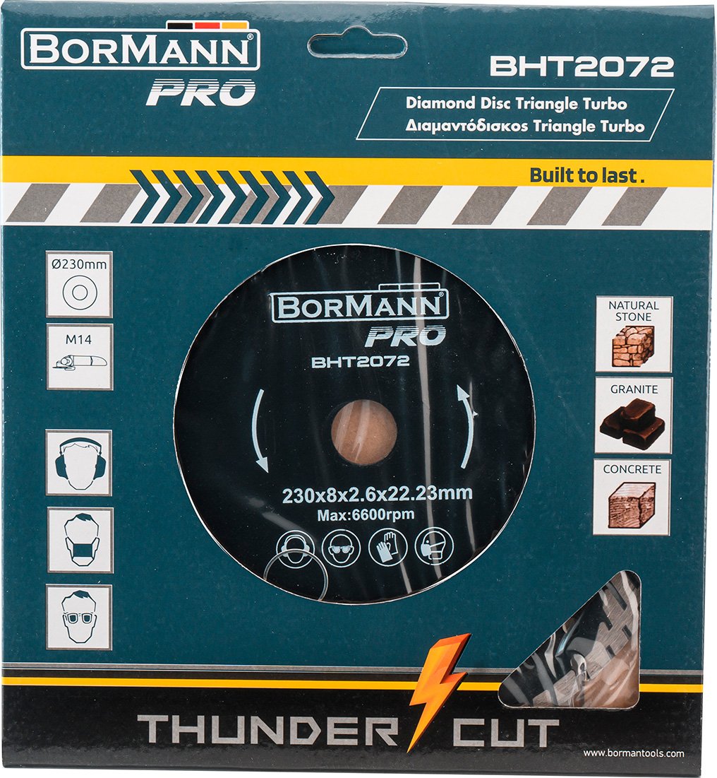 Bormann Disco Diamantato 115 mm Turbo Triangolare Cemento