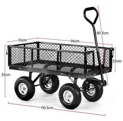 Bormann carrello giardino acciaio verde 300 kg