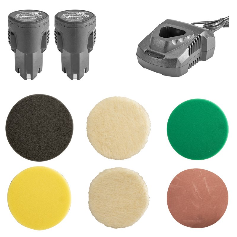 Bormann Lucidatrice Orbitale Batteria 12V 150mm 2x2Ah Kit