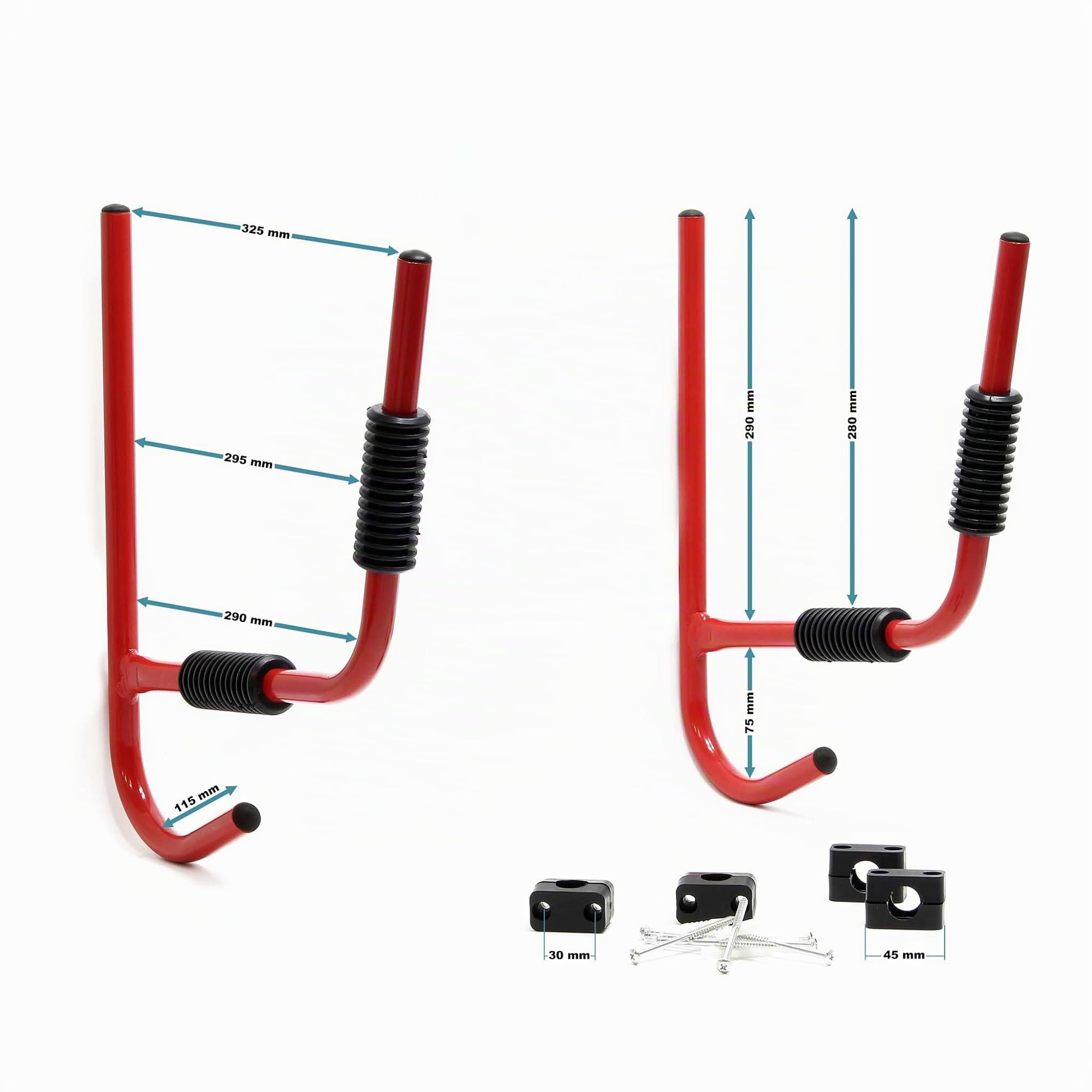 Wiltec Supporto parete kayak 80 kg acciaio