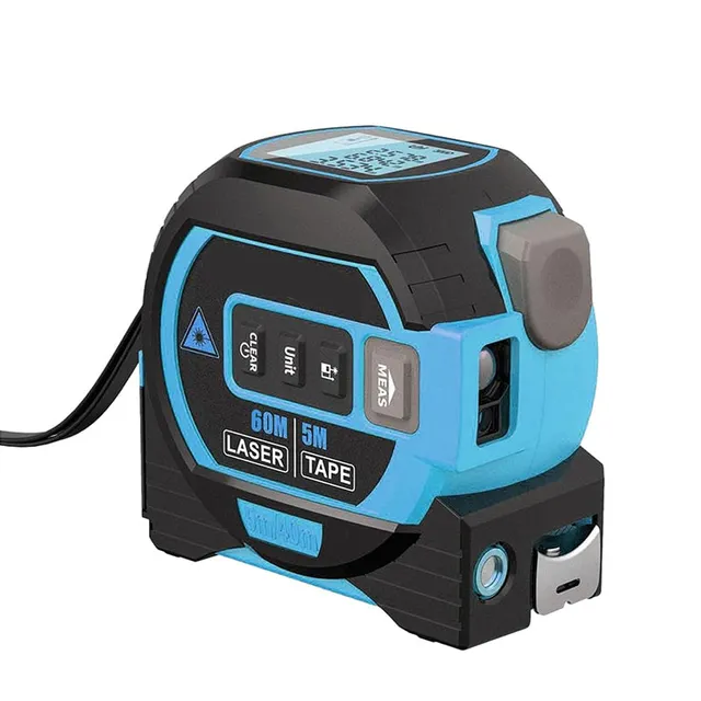 Tilswall Telemetro Laser 3-in-1 60m Metro Nastro 5m Giallo
