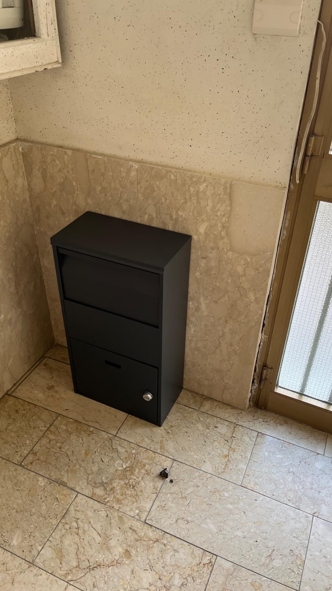 Wiltec Cassetta Postale per Pacchi Antracite 46x45x140 cm