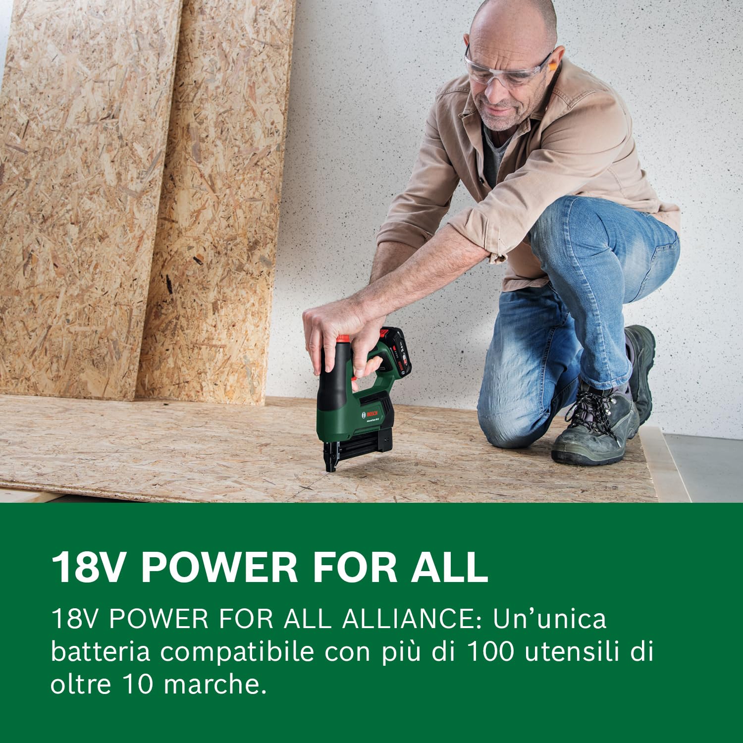 Bosch AdvancedTacker 18V-25 Graffatrice Batteria con Accessori