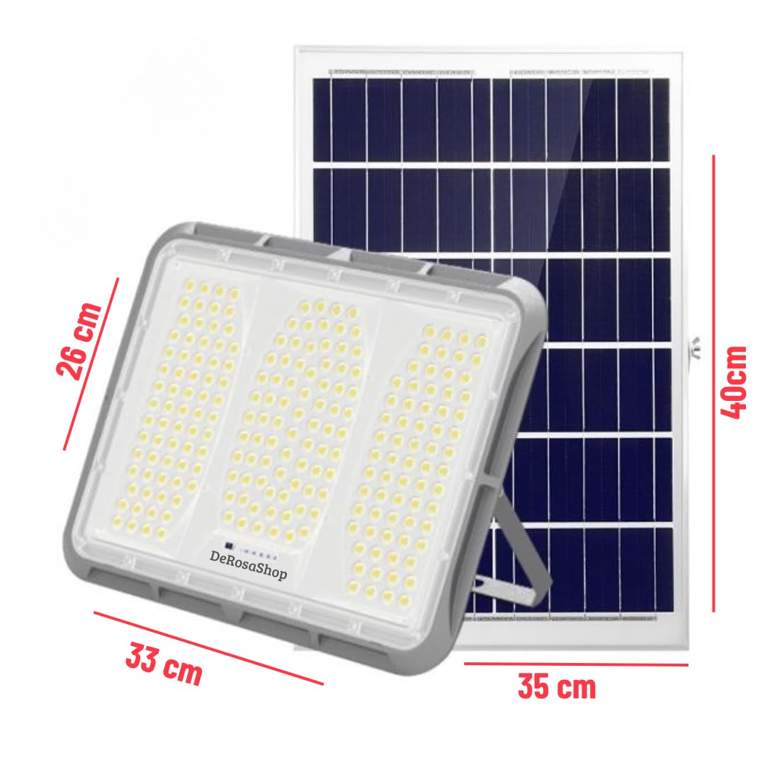 DE ROSA SHOP Faretto solare 600W 150 LED con sensore
