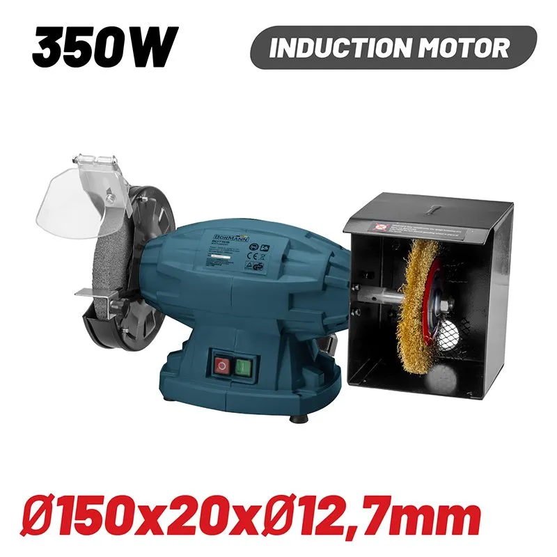Bormann Pro Mola da Banco 150mm 350W con Spazzola