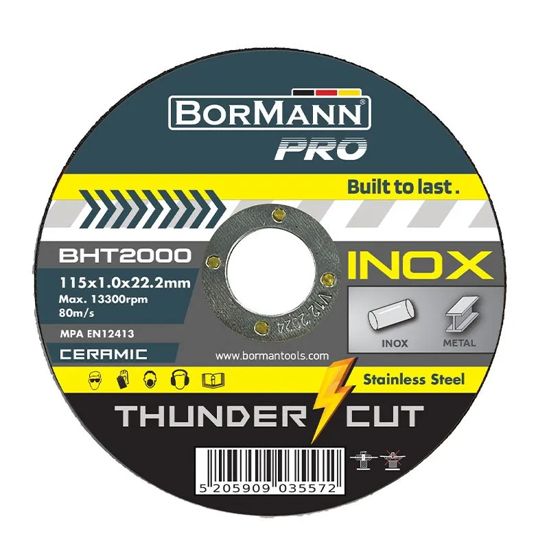 Bormann Thunder-Cut disco taglio 115x1mm inox ceramica