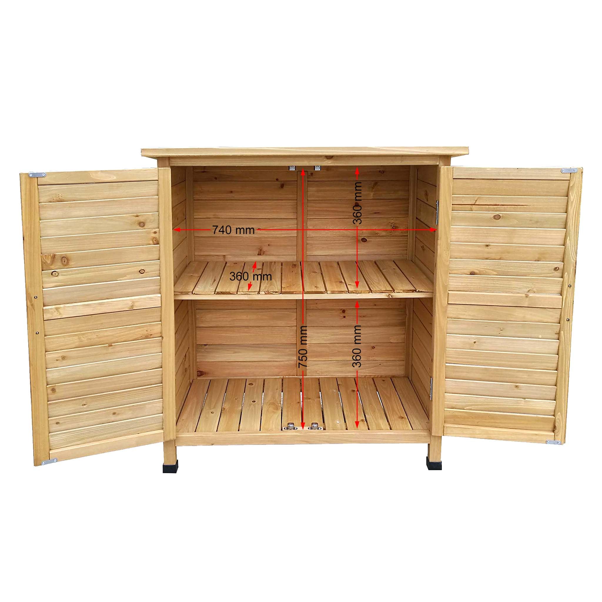 Wiltec Armadio da Giardino 2 Ante 870x465x916 mm Modello 9