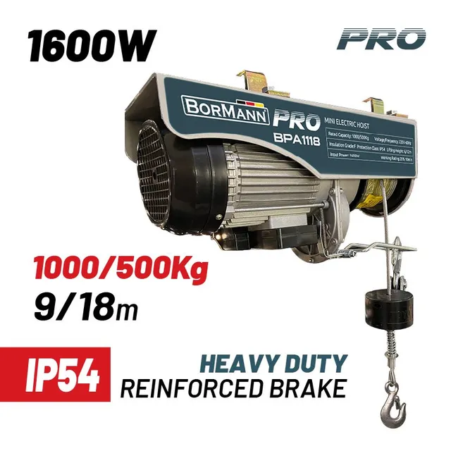 Bormann Pro Paranco Elettrico 990kg Emergenza Casa