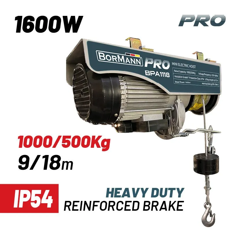 Bormann Pro Paranco Elettrico 990kg Emergenza Casa