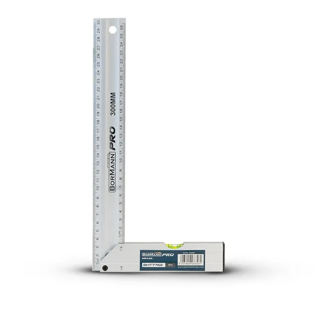 Bormann squadra 35 cm alluminio con livelle a bolla
