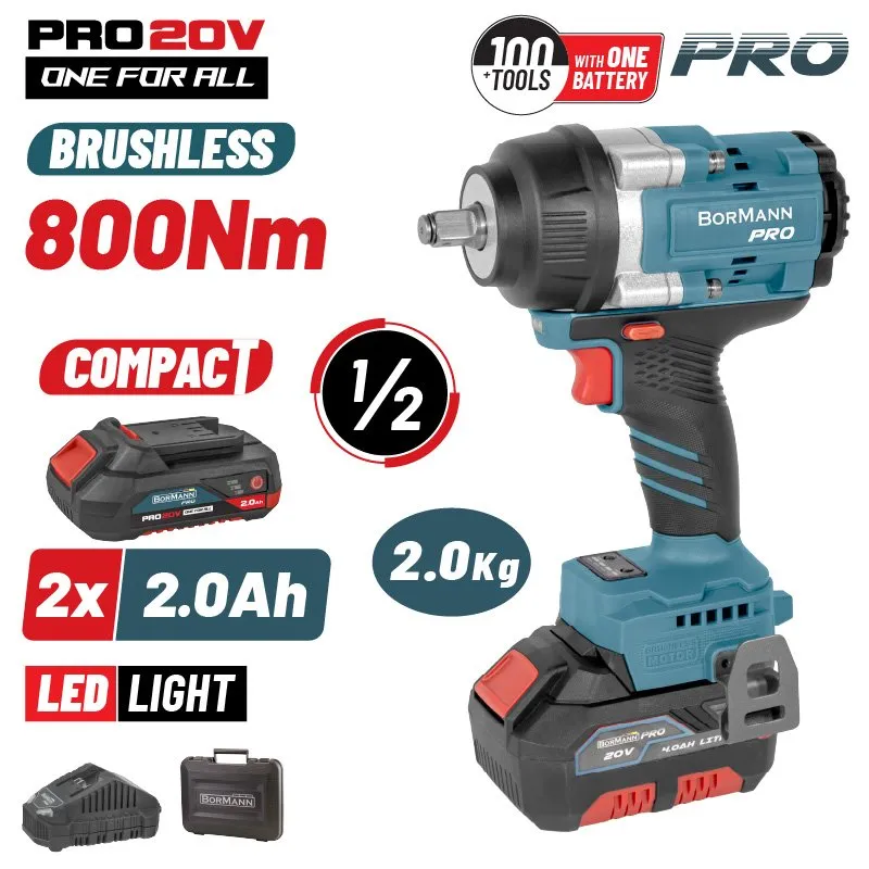 Bormann Pro BBP5386X22C Avvitatore a Impulsi 20V 800Nm