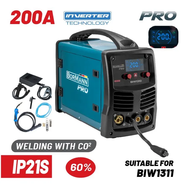 Bormann PRO saldatrice MIG MMA 200A gas no-gas