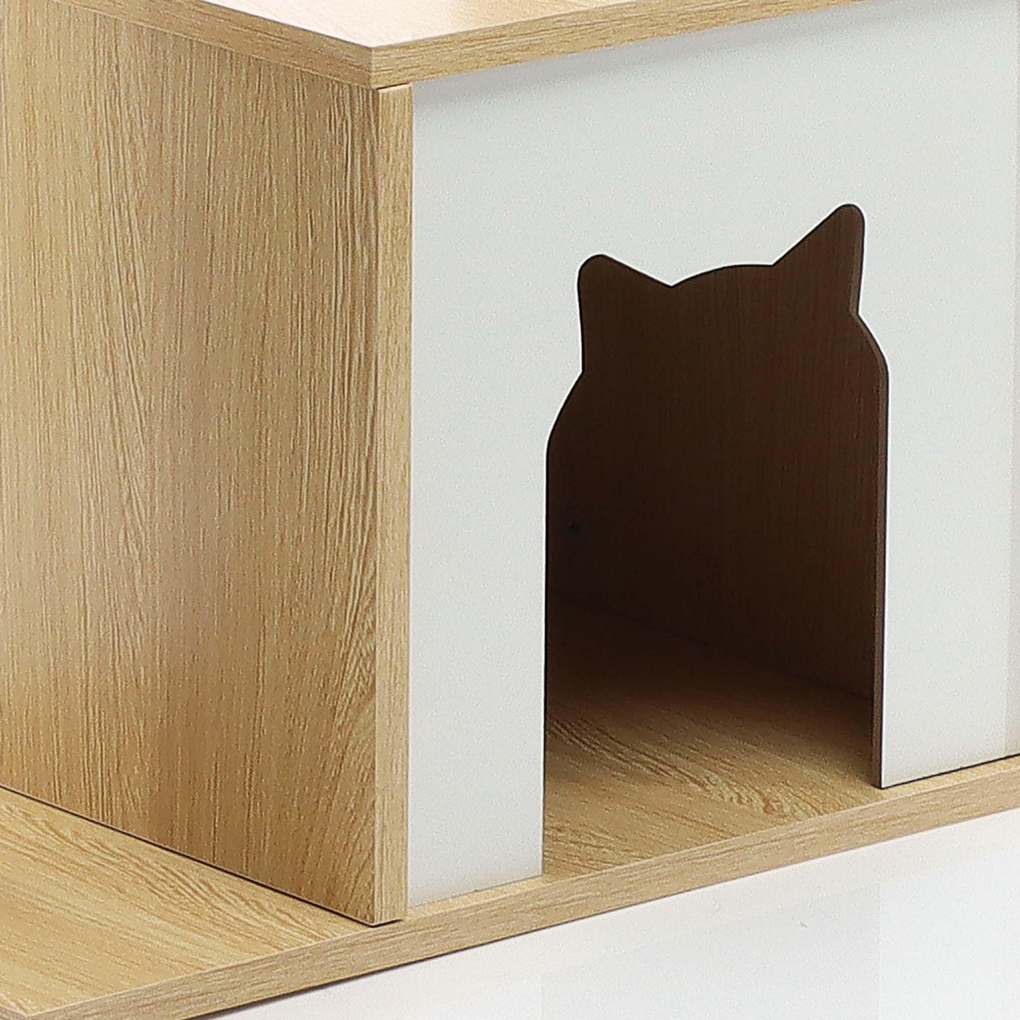 Fudajo Albero Tiragraffi Gatto 106 cm Beige Casetta