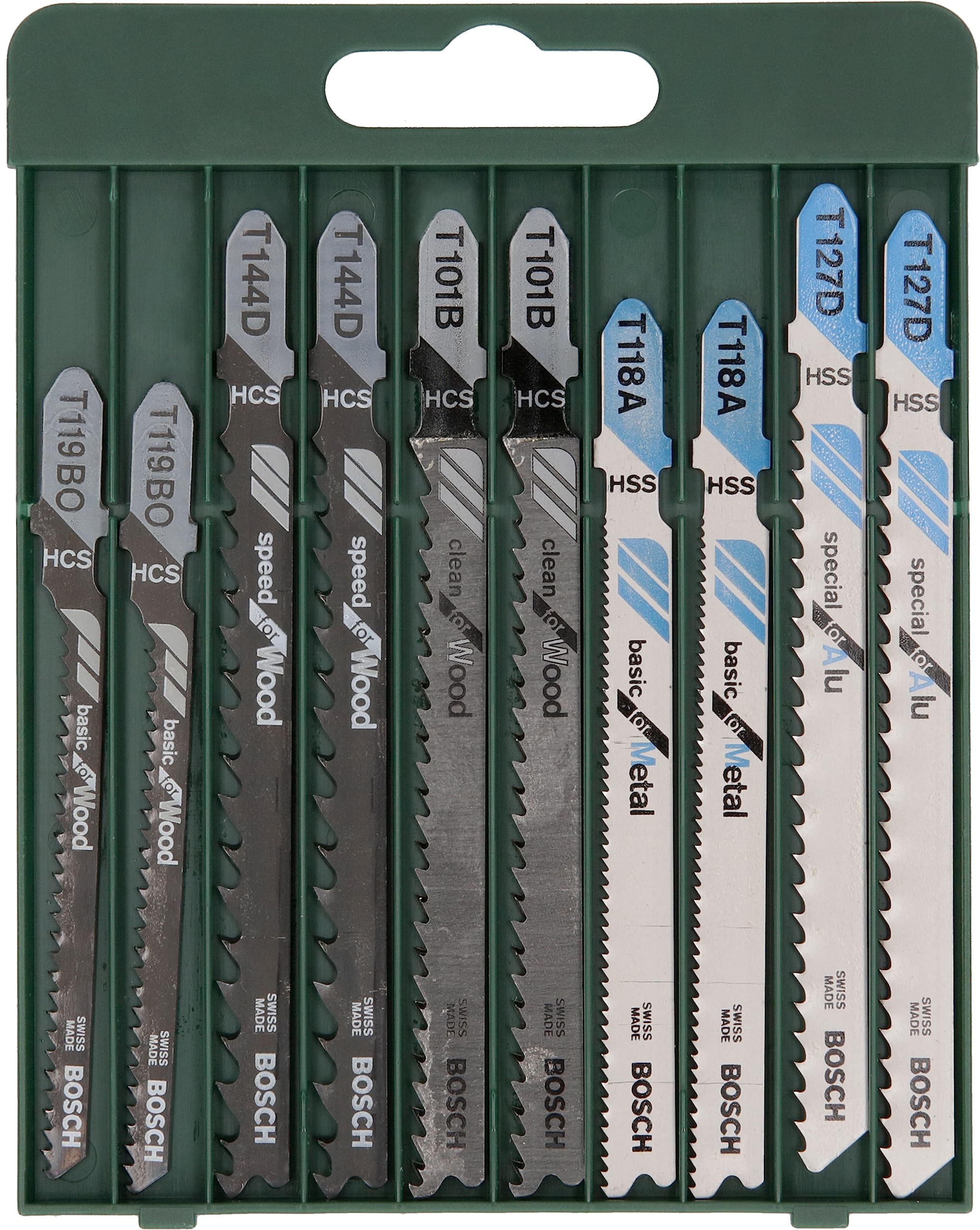 Bosch Set 10 Lame Seghetto Wood Metal Codolo T