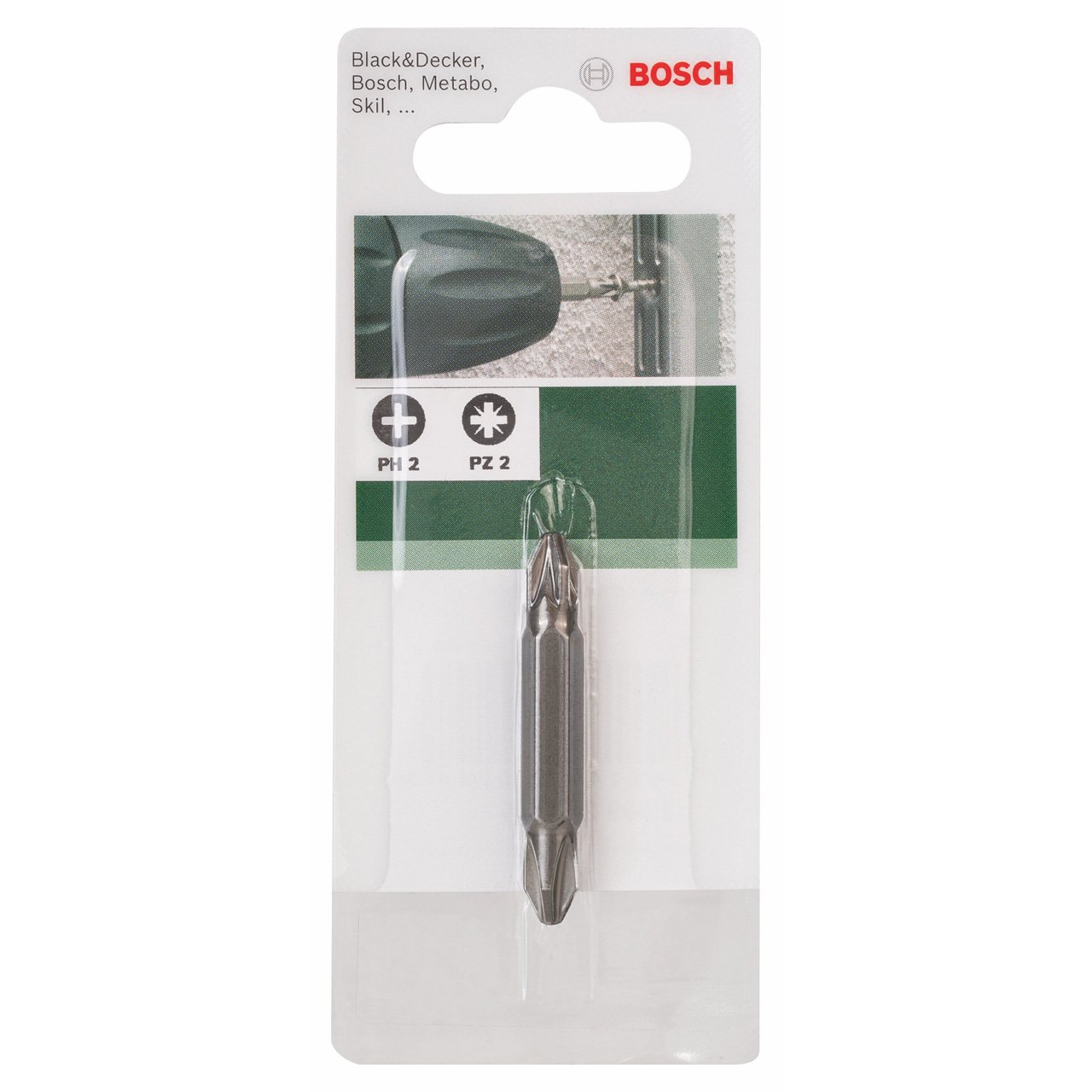 Bosch punta doppia PH2-PZ2 45mm standard per trapano avvitatore