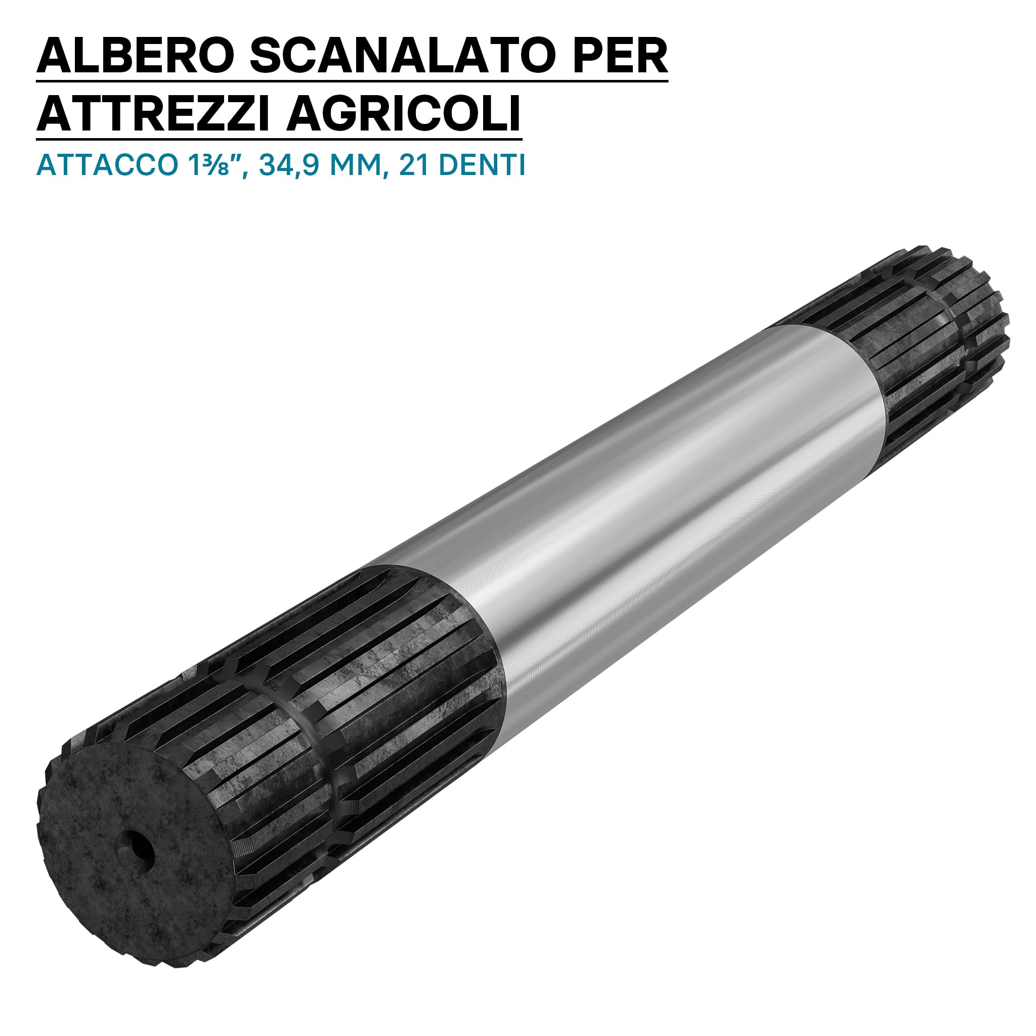 Wiltec D2 albero scanalato cardano 300 mm 21 denti